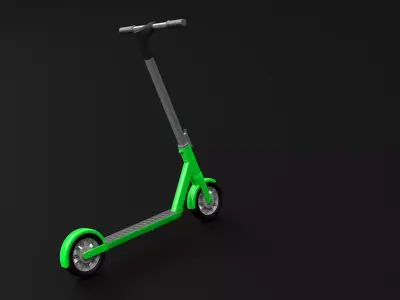 Kick Scooter Low-poly 3D model get