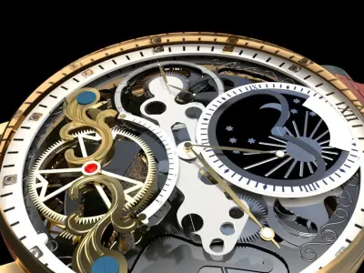 Edinburgh Tourbillon 3D Watch Model 3D model