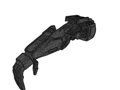 Cybernetic Arm Exposed Wiring 3D model