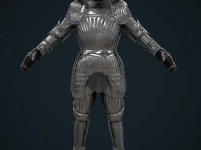 Maximilian armor Low-poly 3D model