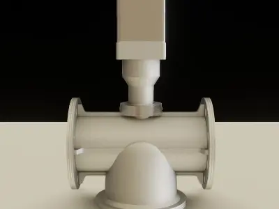 LGP Gas Train Industrial Safety Valve - Low poly - Subdivided Low-poly 3D model