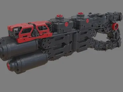 the sci-fi gun 3D model