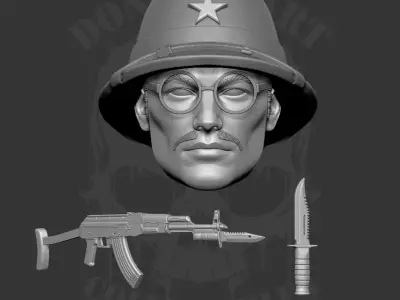 Sgt Misha GI Joe Fan Art STL Files For Action Figures 3D print model