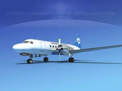 Convair CV-580 FAA 3D model