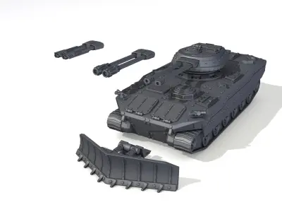 Armored infantry vehicle - 3d-printed model 3D print model