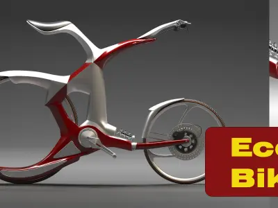 Eco Bike Low-poly 3D model