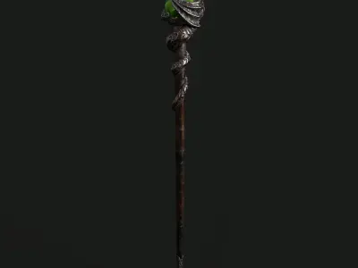 Staff 03 V2 Low-poly 3D model