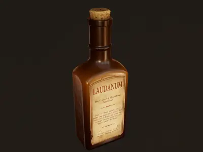 Antique Poison Bottle - PBR Game Ready Low-poly 3D model
