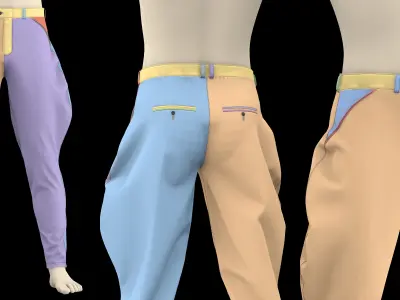 MALE PANTS PACK 2021 genesis8 zprj highpoly 3D model