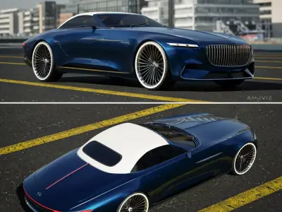 Mercedes Benz Maybach Free low-poly 3D model