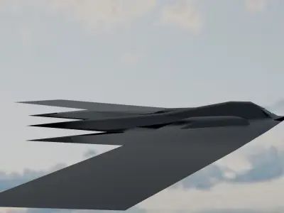 B-2 Spirit Stealth Bomber - High-Quality 3D Model Low-poly 3D model