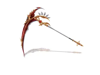 Royal Guard Scythe Low-poly 3D model