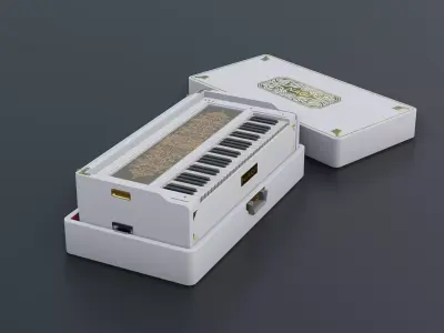Harmonium indian musical instrument Low-poly 3D model
