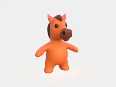 Little animal baby - Horse cute - Character030  Low-poly 3D model