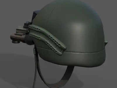 Helmet military combat soldier armor  Low-poly 3D model 2