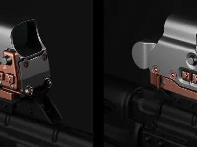 AKS-74U Highpoly Decimated Model 3D model