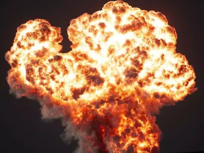 Animated Gasoline Explosion 8 3D model