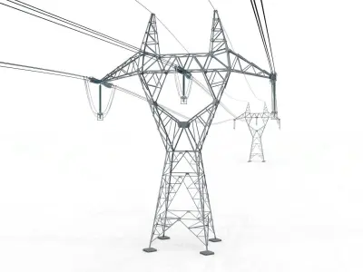 Electric Transmission Tower 3D model by Boyut3d