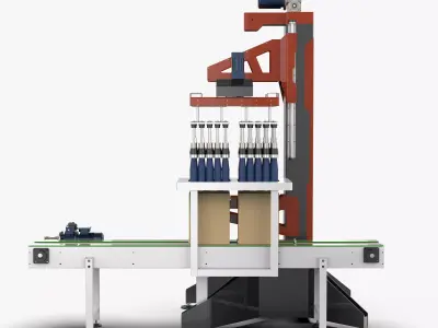 Classic Single Column Case Packer 3D model