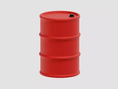 Oil Barrel oil drum Low-poly 3D model
