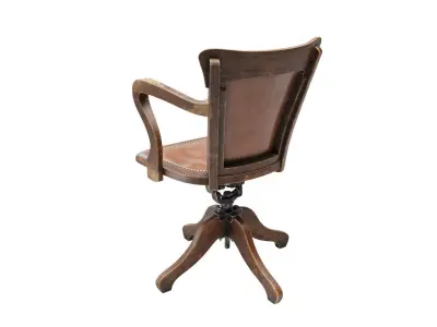 Antique desk chair 3D model