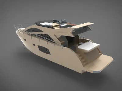 Yacht boat 3D print model