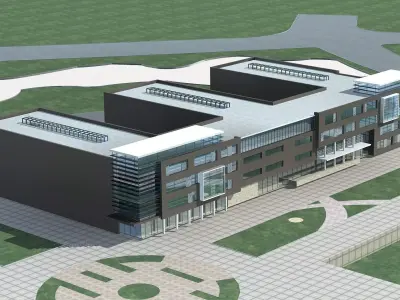 School Building 3D model 18