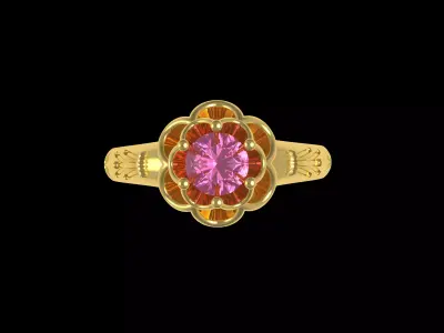 Flower Lady Ring 3D print model
