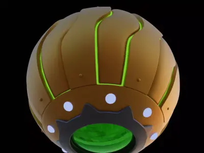 green goblin grenade 3d model Low-poly 3D model