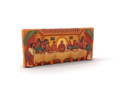 Historic Last Supper model pack Low-poly 3D model