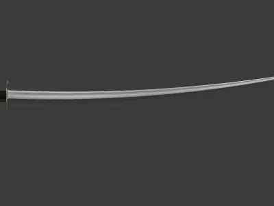 Shamshir Curved Sword 3D Model Low-poly 3D model