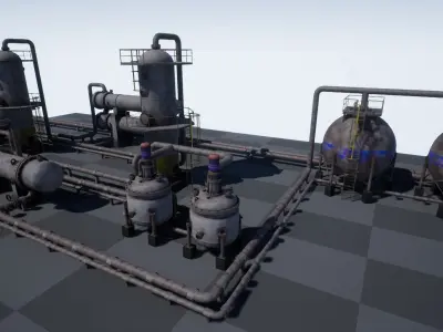 Industrial Vessels PBR PACK Low-poly 3D model