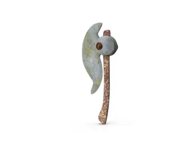 War Axe Low-poly 3D model get