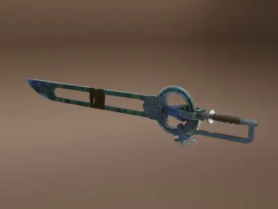 Ancient sword Low-poly 3D model 2