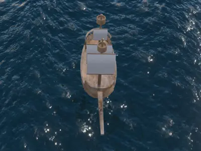 wooden ship 3D model purchase
