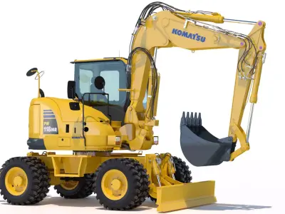 Komatsu PW118MR-8 Midi - Excavator 3D model