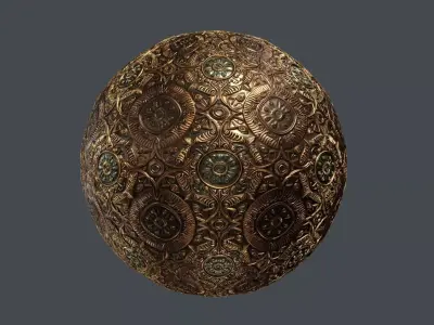 Steampunk Seamless PBR Texture 08 Texture