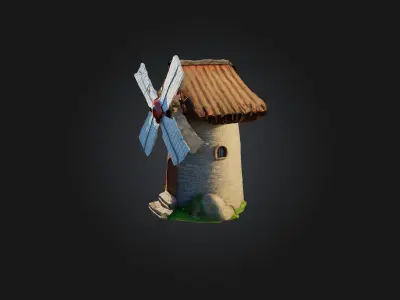 Cartoon Windmill 3D model