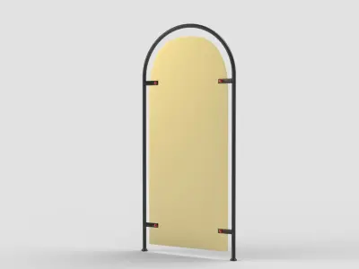 Big board with city background 3D model