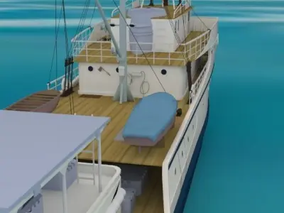 Fishing Boat Free 3D model