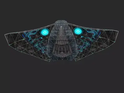 Sapaceship 3D Model spaceship Low-poly 3D model