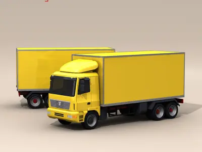 Truck two trucks 3D model