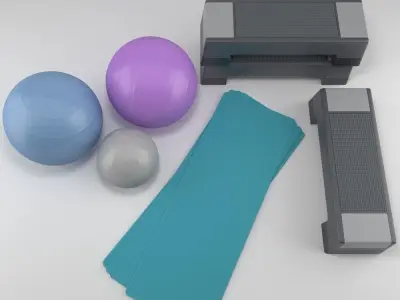 Gym Equipment 3D model 4