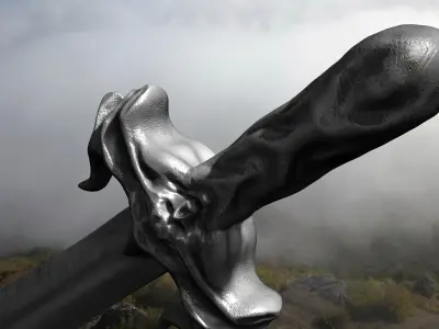 Sword human body 3D model