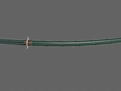 PBR Katana Japanese Sword Green V2 Low-poly 3D model