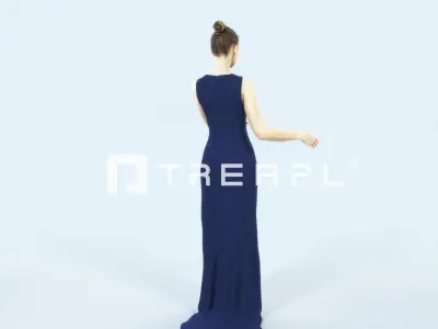 Beauty 08H pointing Couple Pointing Event Elegant Woman Low-poly 3D model
