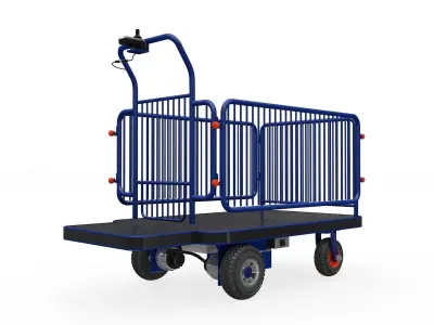 Market Trolley Transport Platform 3D model