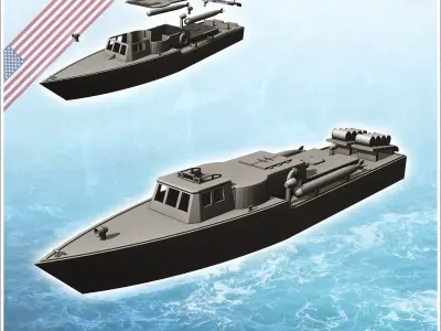 PT-658 patrol torpedo boat  - Modern WW2 WW1 World War Diaroma W 3D print model