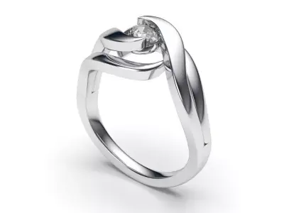 solitaire with ring sizes  8 part S100 3D print model