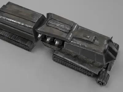Rough Terrain Vehicle  RTV Low-poly 3D model